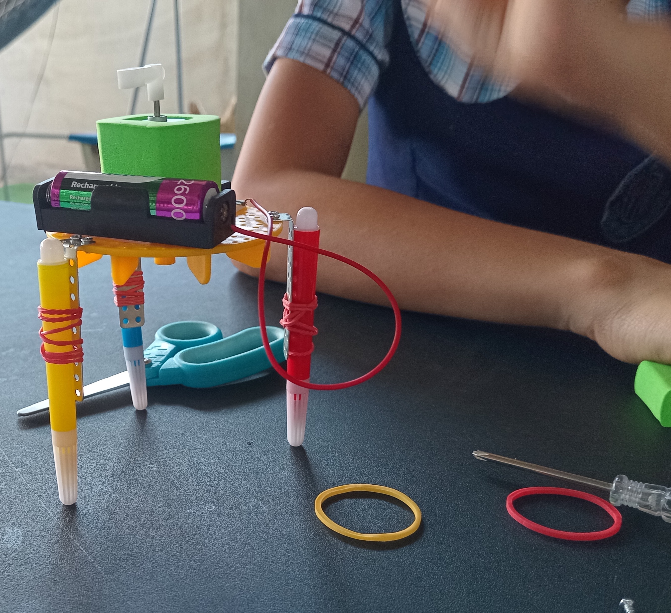 Student conducting a chemistry experiment in the lab
